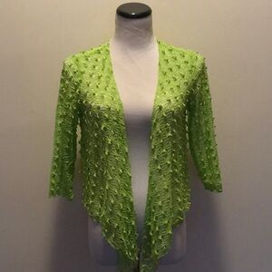 NWT Mirror Image Mesh Top in Bright Lime Green (size S)